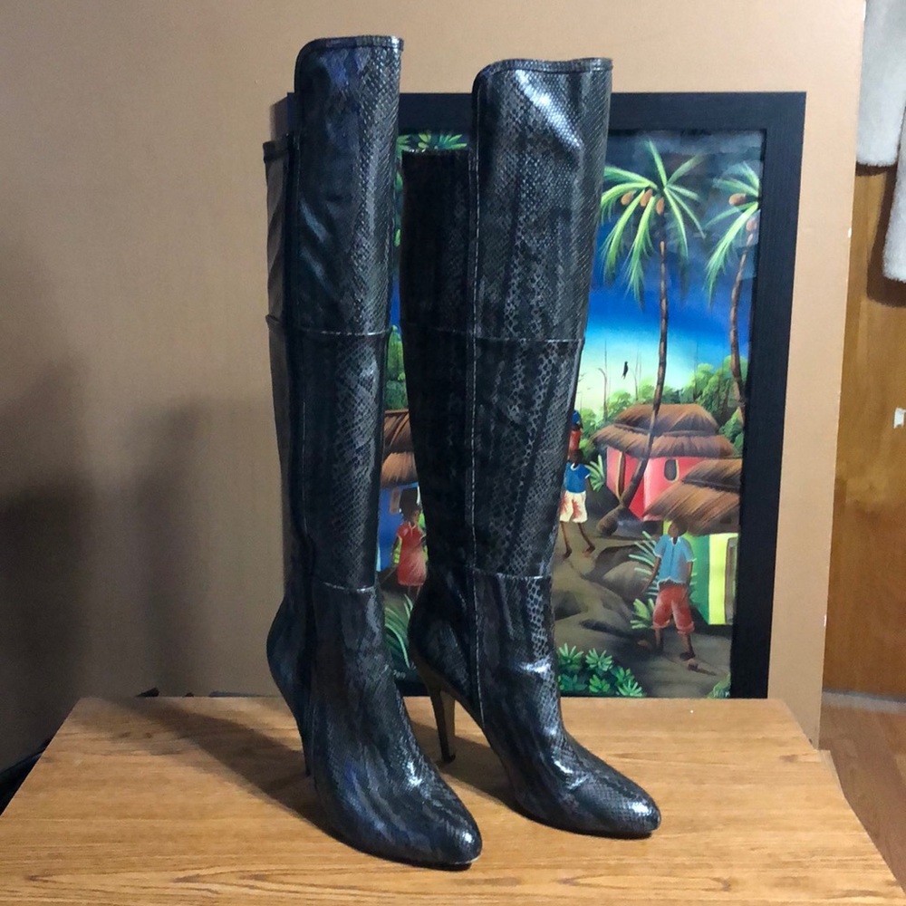 Mia Anastasia Black Multi Snake Boot